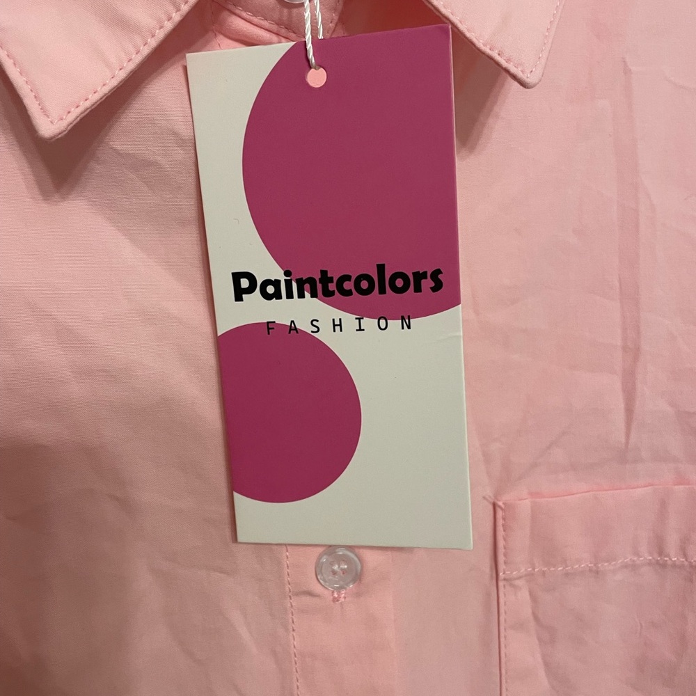 Women’s Pink Button-Front Blouse